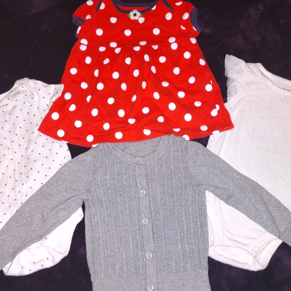 Infant girls 9 month Clothing Lot Valentine's Hearts
